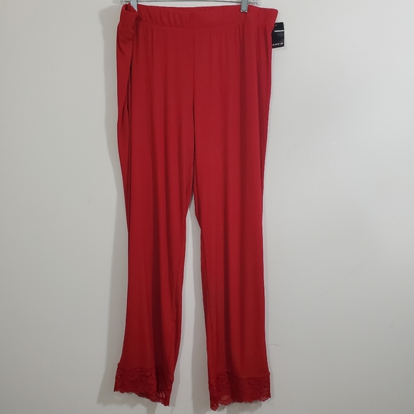 Torrid Women's Super Soft Lace Ribbed Sleep Pants Jester Red NWT Size 1X 14 - 16 - Picture 2 of 12